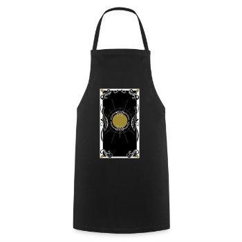 Dos de carte de tarot - Tablier de cuisine - noir - Devant - AI Model Male 185 dark (185cm)