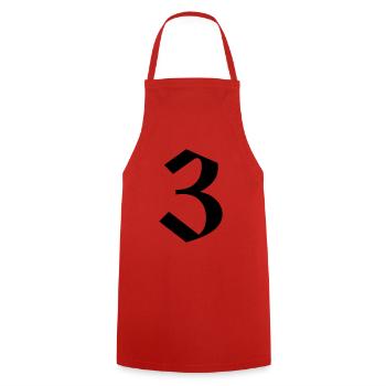 3 - Cooking Apron - red - Front - AI Model Male 185 dark (185cm)