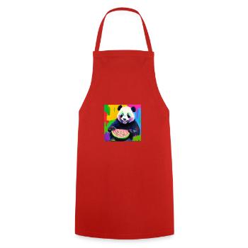 Design eines digitalen Ölgemälde-Stils mit einem - Kochschürze - Rot - Vorne - AI Model Male 185 dark (185cm)