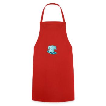 süßer kawaii elefant auf surfboard surfer surfen - Kochschürze - Rot - Vorne - AI Model Male 185 dark (185cm)