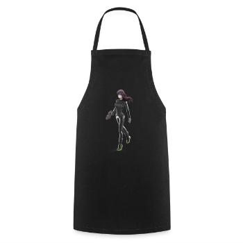Eveline cyber punk rock Gothic t-shirt - Cooking Apron - black - Front - AI Model Male 185 dark (185cm)