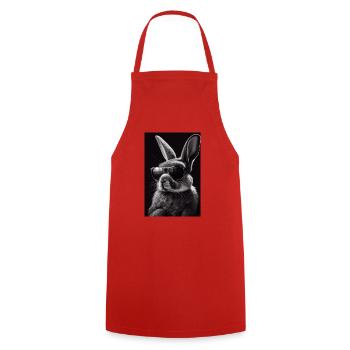 Lapin lapin animal de compagnie Lapin Lapin Lunettes de soleil - Tablier de cuisine - rouge - Devant - AI Model Male 185 dark (185cm)