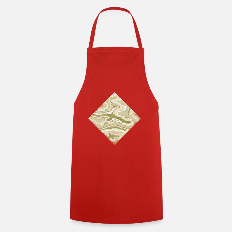 Diamant brun vert - Tablier de cuisine - rouge