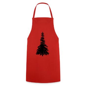 Christmas tree - Cooking Apron - red - Front - AI Model Male 185 dark (185cm)