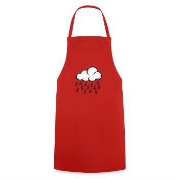 Nuage Pop Art Demi-ton - Tablier de cuisine - rouge - Devant - AI Model Male 185 dark (185cm)