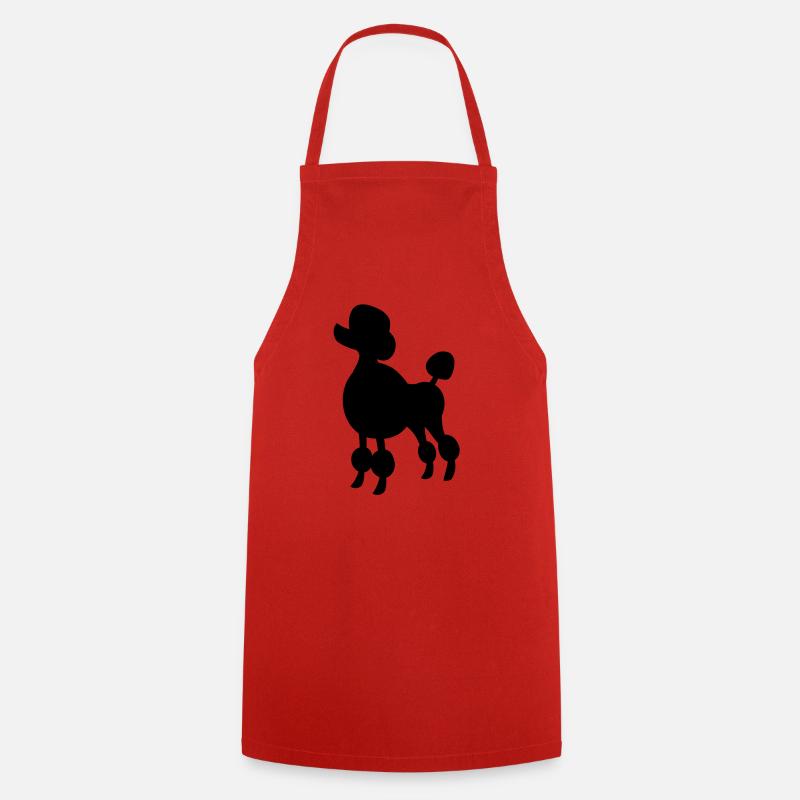 poodle - Cooking Apron - red