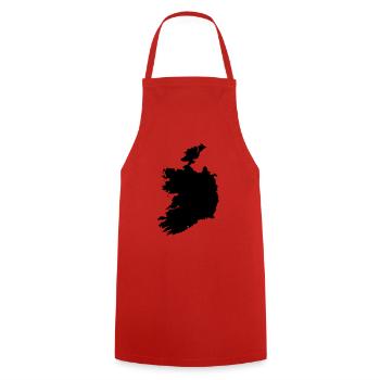 Ireland map - Cooking Apron - red - Front - AI Model Male 185 dark (185cm)