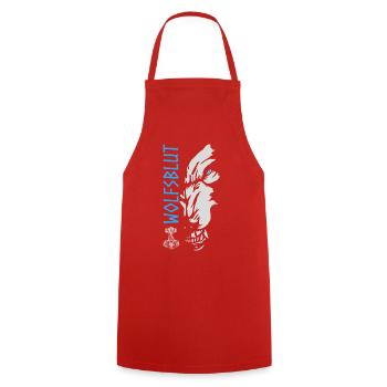 wolfsblut wikinger thor wolf odin norden walhalla - Kochschürze - Rot - Vorne - AI Model Male 185 dark (185cm)