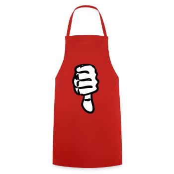 Silhouette abstraite des mains - Tablier de cuisine - rouge - Devant - AI Model Male 185 dark (185cm)