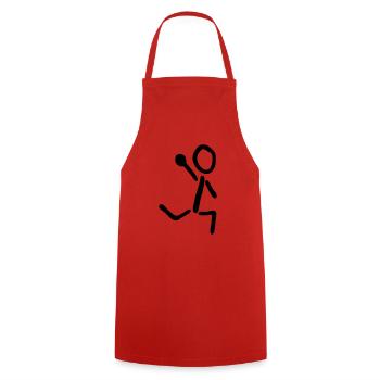 handball - Kochschürze - Rot - Vorne - AI Model Male 185 dark (185cm)