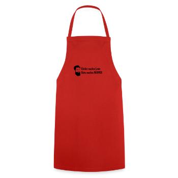 Kleider machen Leute Bärte machen Männer - Kochschürze - Rot - Vorne - AI Model Male 185 dark (185cm)