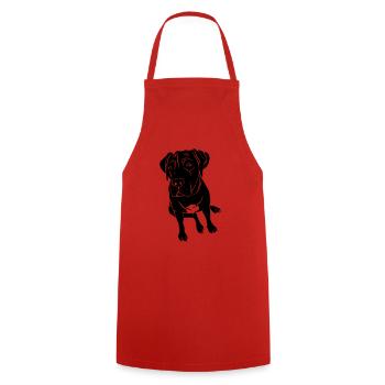 Presa Canario - Tablier de cuisine - rouge - Devant - AI Model Male 185 dark (185cm)