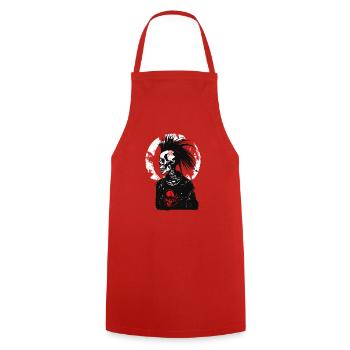 Horreur Punk Zombie - Tablier de cuisine - rouge - Devant - AI Model Male 185 dark (185cm)