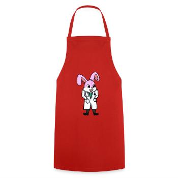 Doctor Doctors Hospital Rabbit Rabbit Children Child - Cooking Apron - red - Front - AI Model Male 185 dark (185cm)