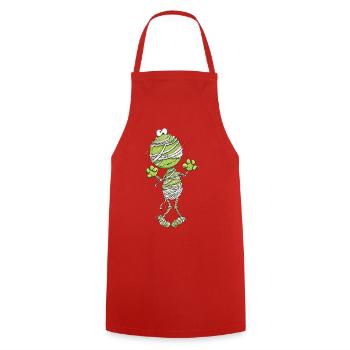 Frog Mummy Halloween - Cooking Apron - red - Front - AI Model Male 185 dark (185cm)