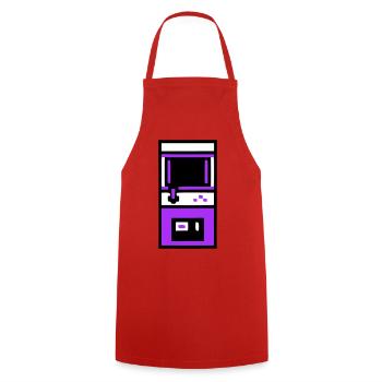 Nostalgischer Arcade Automat Gamer - Kochschürze - Rot - Vorne - AI Model Male 185 dark (185cm)