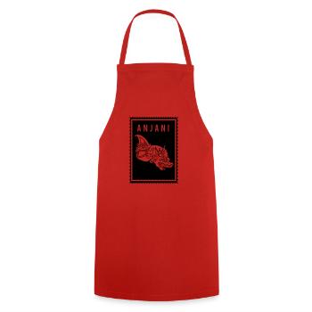 Anjani - Wayang - Kochschürze - Rot - Vorne - AI Model Male 185 dark (185cm)
