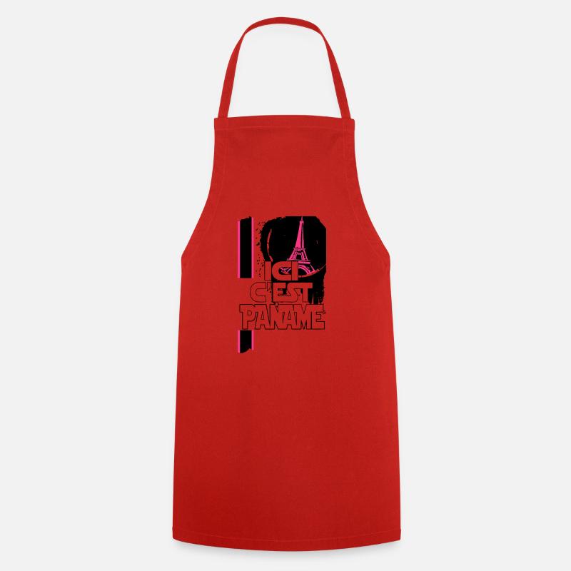 ici c'est paname - Tablier de cuisine - rouge