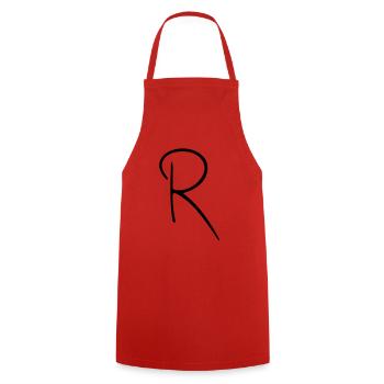 Das R - Kochschürze - Rot - Vorne - AI Model Male 185 dark (185cm)