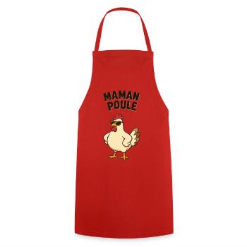 Maman poule  - Tablier de cuisine - rouge - Devant - AI Model Male 185 dark (185cm)