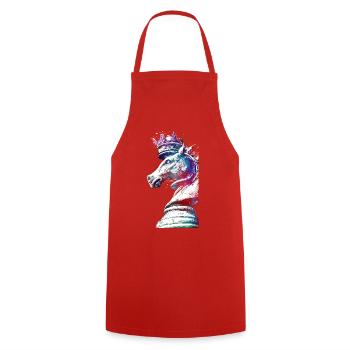 Chess sport art #chess #sport - Cooking Apron - red - Front - AI Model Male 185 dark (185cm)