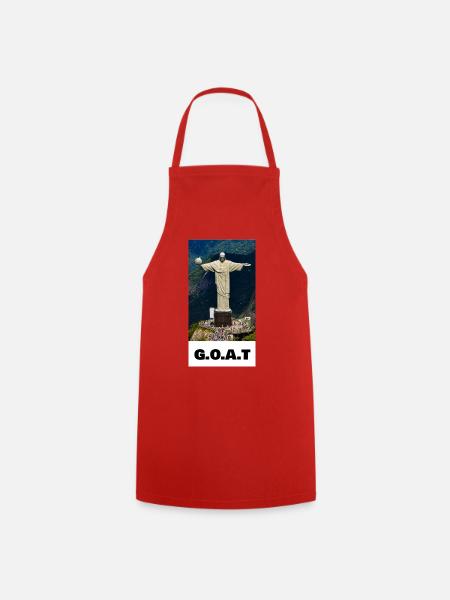 GOAT Christ Fußball-Ikone - Kochschürze - Rot