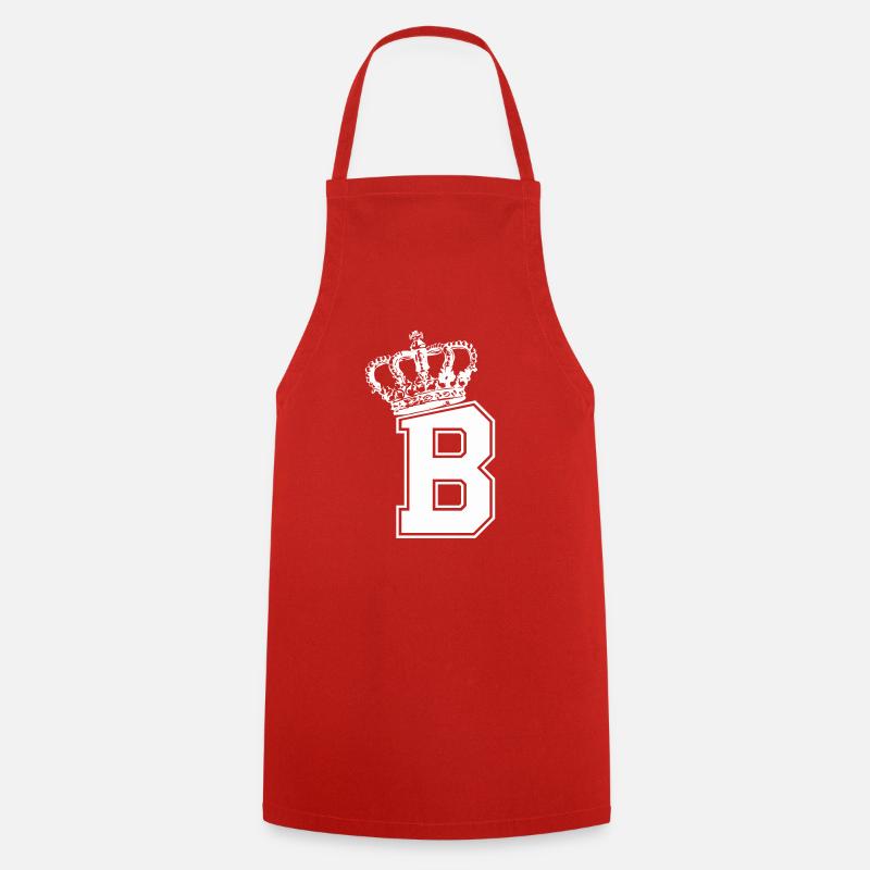 Lettre B King - Tablier de cuisine - rouge