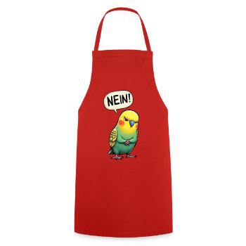 Wellensittich Vogel NEIN Liebhaber Wellensittiche - Kochschürze - Rot - Vorne - AI Model Male 185 dark (185cm)