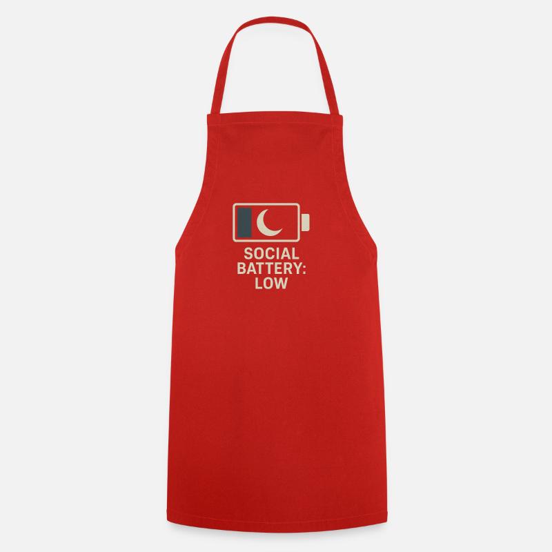Low battery - Cooking Apron - red