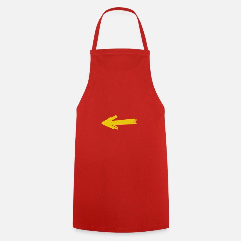 Flèche caractère icône design - Tablier de cuisine - rouge