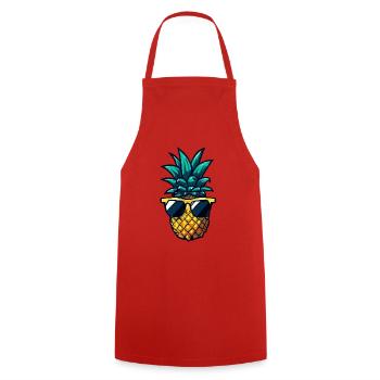 Cute Monkey Angel - Animal Fantasy Design - Cooking Apron - red - Front - AI Model Male 185 dark (185cm)