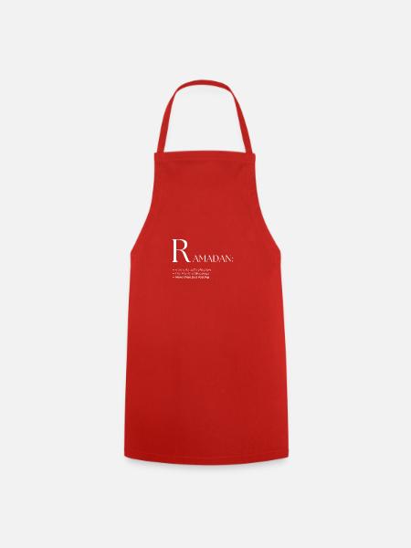 Design des Ramadan-Wörterbuch-Textstils - Kochschürze - Rot