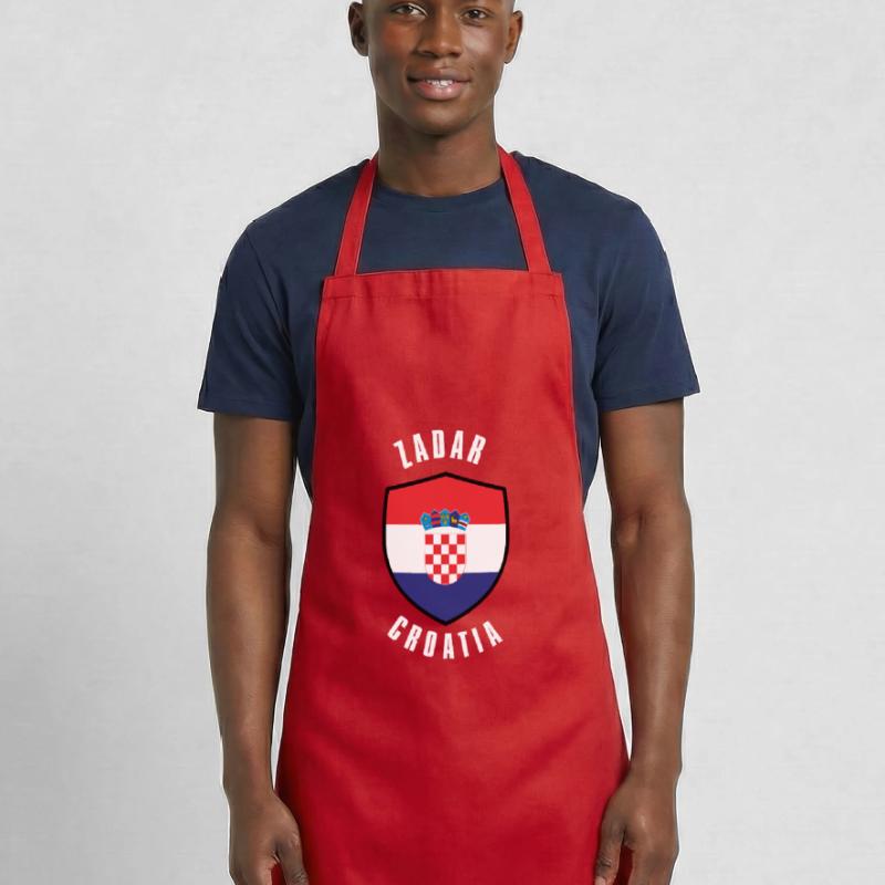 Conception du drapeau du bouclier croate Tablier de cuisine