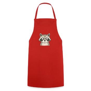 PETITS ACTIVISTES | Raccoon - Tablier de cuisine - rouge - Devant - AI Model Male 185 dark (185cm)