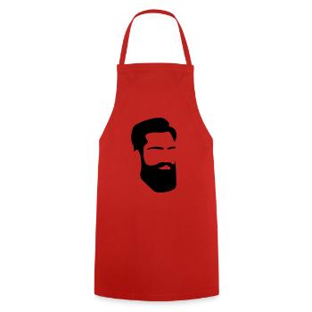 Hipster Vollbart beard bart Mann Männer - Kochschürze - Rot - Vorne - AI Model Male 185 dark (185cm)