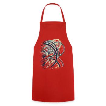 Radball | Cycle Ball Break 1 - Cooking Apron - red - Front - AI Model Male 185 dark (185cm)