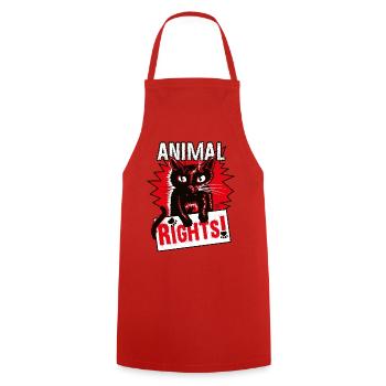 DROITS DES ANIMAUX - Tablier de cuisine - rouge - Devant - AI Model Male 185 dark (185cm)