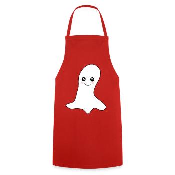Kawaii Gespenst Geister Halloween Halloweenkostüm - Kochschürze - Rot - Vorne - AI Model Male 185 dark (185cm)