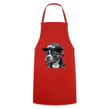 Bulldog Streetwear Cap Black - Cooking Apron - red - Front - AI Model Male 185 dark (185cm)