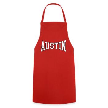 Austin - Tablier de cuisine - rouge - Devant - AI Model Male 185 dark (185cm)