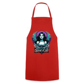 Siren call - Cooking Apron - red - Front - AI Model Male 185 dark (185cm)