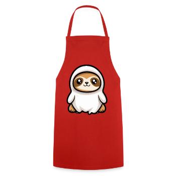 Paresseux Halloween fantôme - Tablier de cuisine - rouge - Devant - AI Model Male 185 dark (185cm)