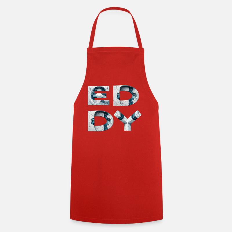 Eddy Cracked Glyphs - Cooking Apron - red