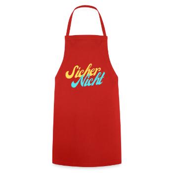 Sicher Nicht. - Kochschürze - Rot - Vorne - AI Model Male 185 dark (185cm)