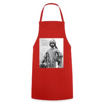 Haile Selassie I Jah Rastafari Rasta Reggae Roots  - Kochschürze - Rot - Vorne - AI Model Male 185 dark (185cm)