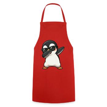 Dabbing Pingouin - Tablier de cuisine - rouge - Devant - AI Model Male 185 dark (185cm)