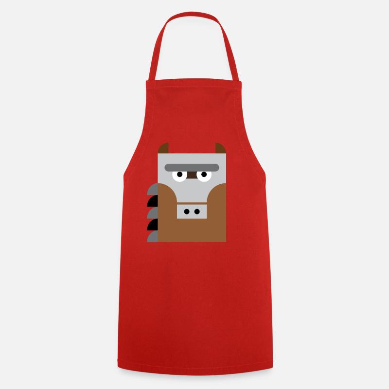 Horse - Cooking Apron - red