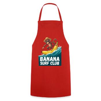 Singe du club de surf bananier - Tablier de cuisine - rouge - Devant - AI Model Male 185 dark (185cm)
