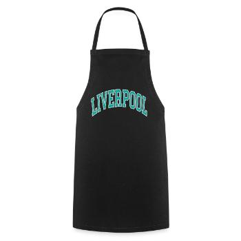 Liverpool - Cooking Apron - black - Front - AI Model Male 185 dark (185cm)
