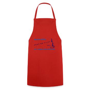 Pilat Dune Staircase - Cooking Apron - red - Front - AI Model Male 185 dark (185cm)